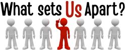 What Sets Us Apart button graphic