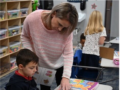 Photo of Teacher Helping Student