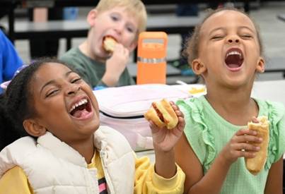 Students at Lunch photo